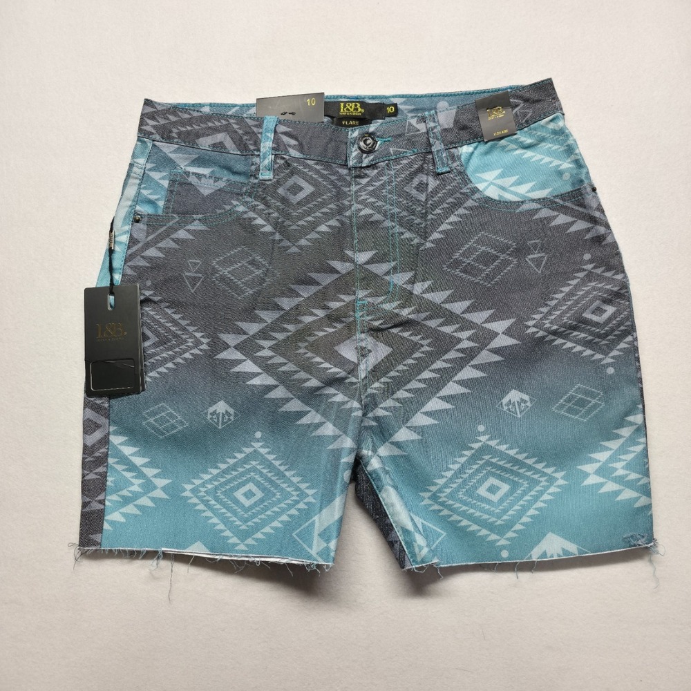 Lucky & Blessed Women's Aztec Cutoff Shorts Size 10 (30X4) NWT